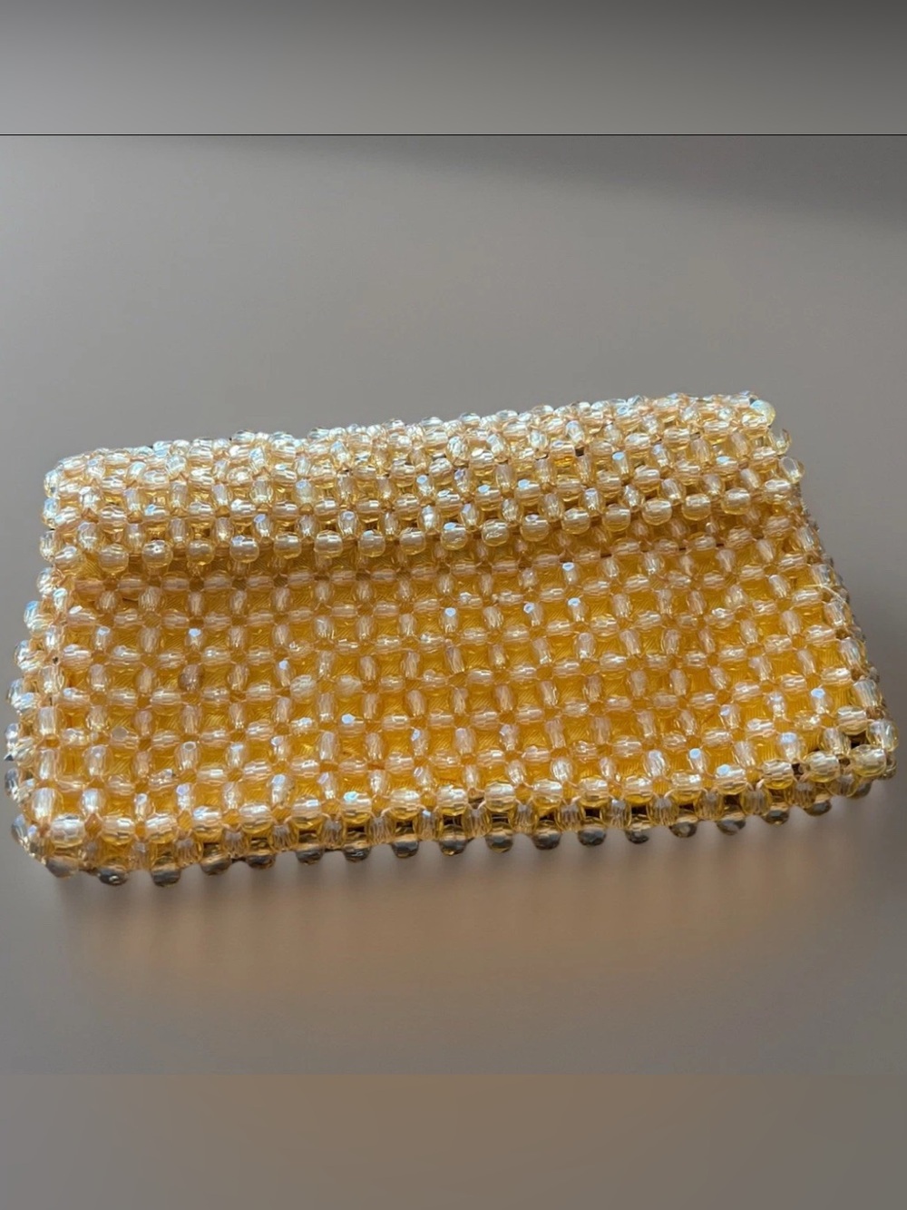 Vintage 1950s Beaded Evening Clutch Bag Purse Handmade In Hong Kong